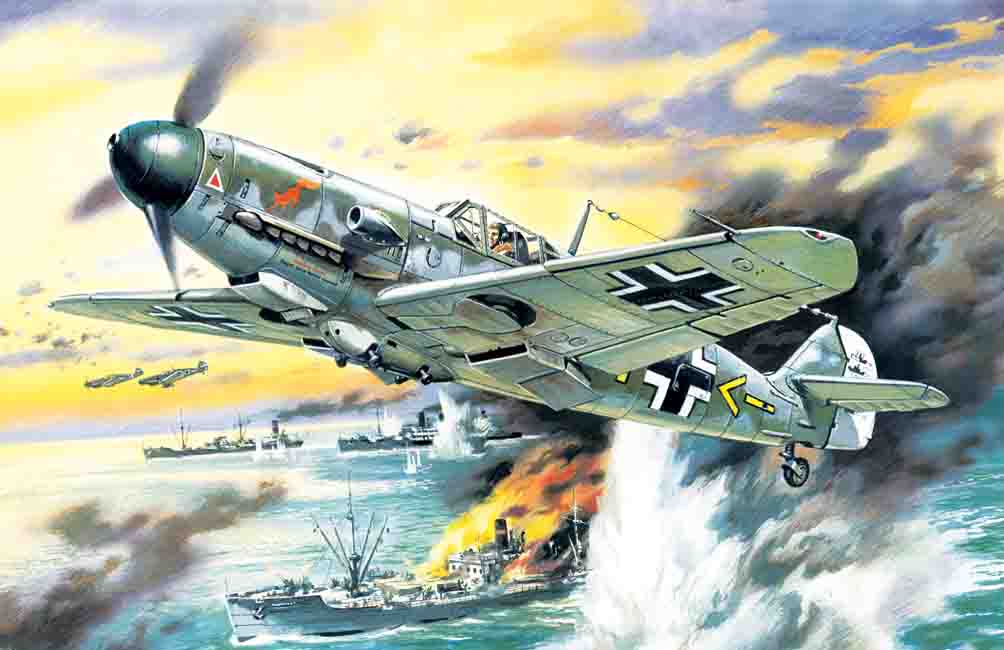 Messerschmitt Bf 109F-4/B WWII German Fighter Bomber 1/48