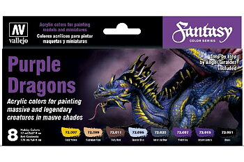 Fantasy Color Purple Dragons 8x17ml