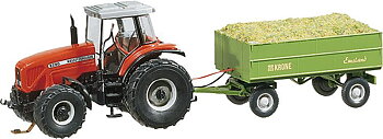 Traktor MF med släp