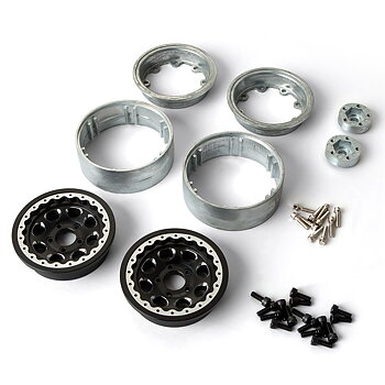 1.9 AR01 5 Lug Aluminum beadlock wheels (2)