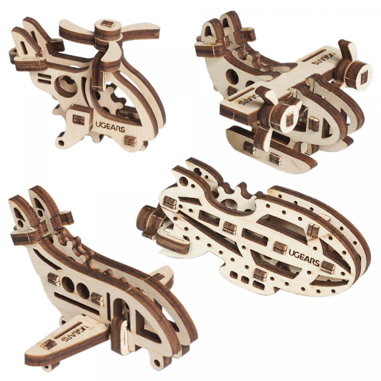 Ugears U-fidget Flygplan, 3D Pussel