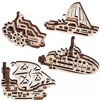 Ugears U-fidget Fartyg, 3D Pussel