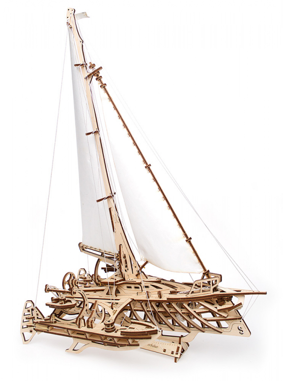 Ugears Trimaran Merihobus Segelbåt, 3D Pussel