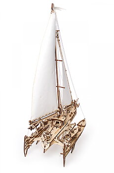 Ugears Trimaran Merihobus Segelbåt, 3D Pussel