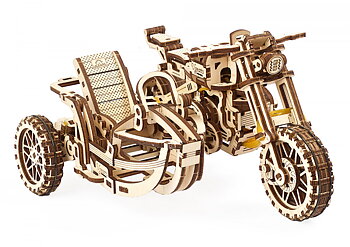 Ugears Motorcykel m. sidovagn, 3D Pussel