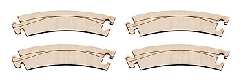 Böjda bitar 45gr, Laser-Street Car System, skala N