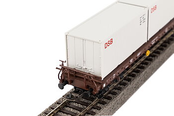 Containertragwg. Rs DSB  IV, beladen mit 3 Containern DSB
