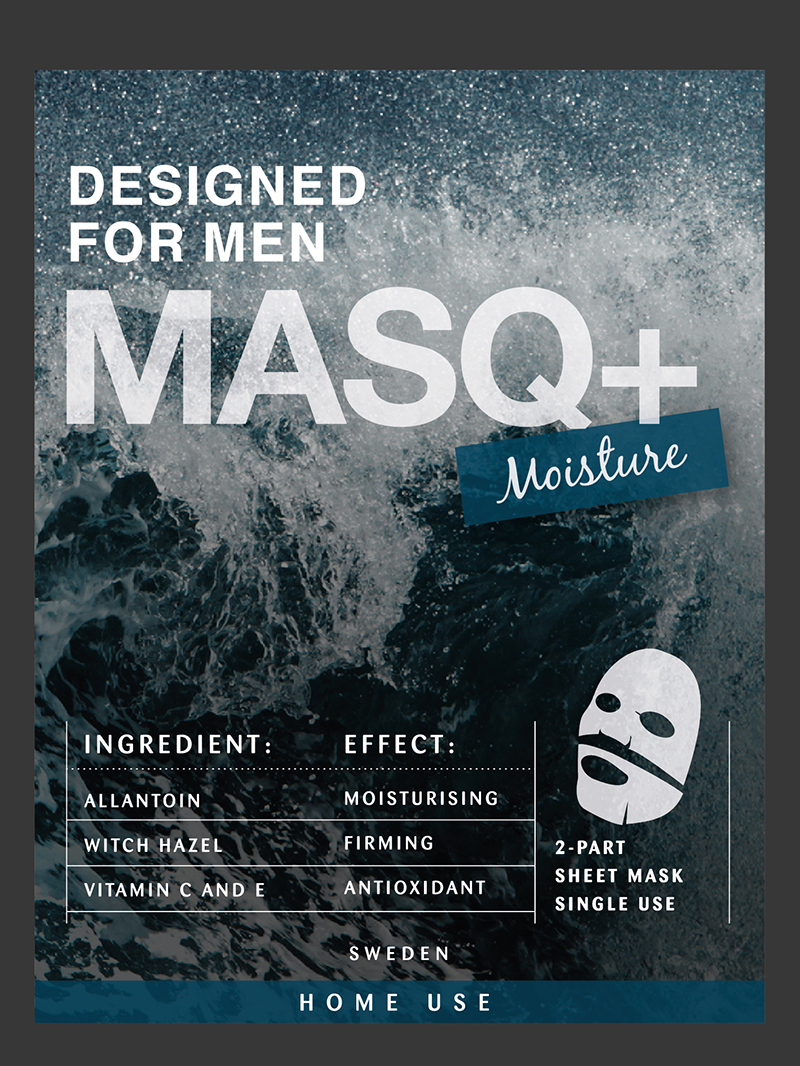 MASQ+ Moisture, designed for men, 5-pack. 
