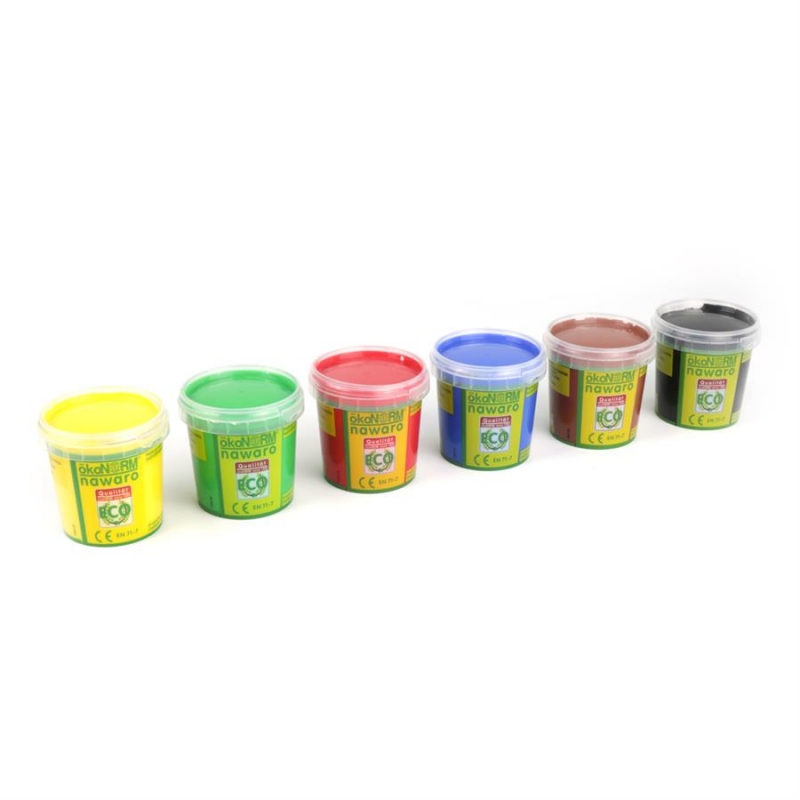 ökoNORM Fingerfärg 6 st -  Giftfritt &  Ekologiskt Material för Skapande  - 2