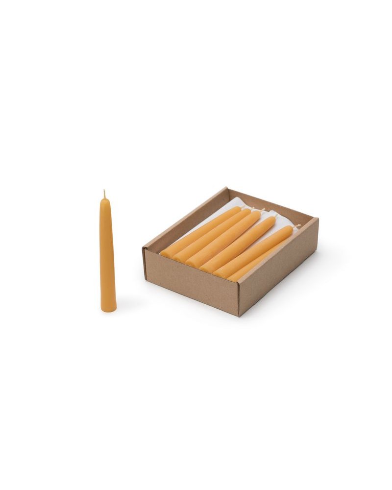 Gula julgransljus till födelsedagsring / julgransljus i naturlig bivax, 20-pack från Dipam - 4