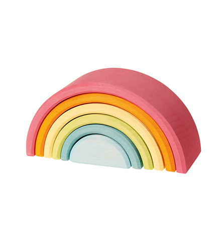 Byggelement pastell regnbåge tunnel pastell Waldorf från tyska Grimms - mellan - bredd 17 cm