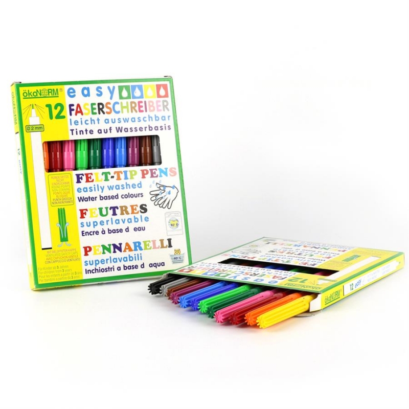 ökoNORM Tuschpennor 12 st -  Giftfritt &  Ekologiskt Material för Skapande  - 2