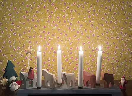 Ljusstakar och juleljus