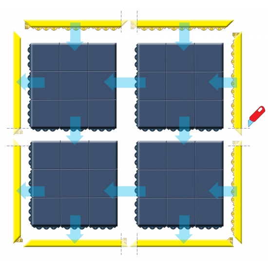 ErgoMax Agilitymatta Modul i naturgummi - 2