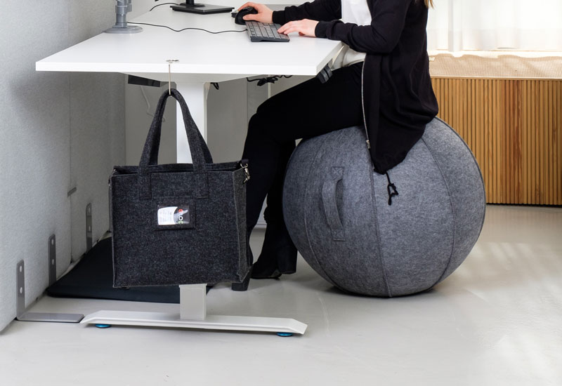 EASY balansboll med överdrag i Ull, mörkgrå - 5