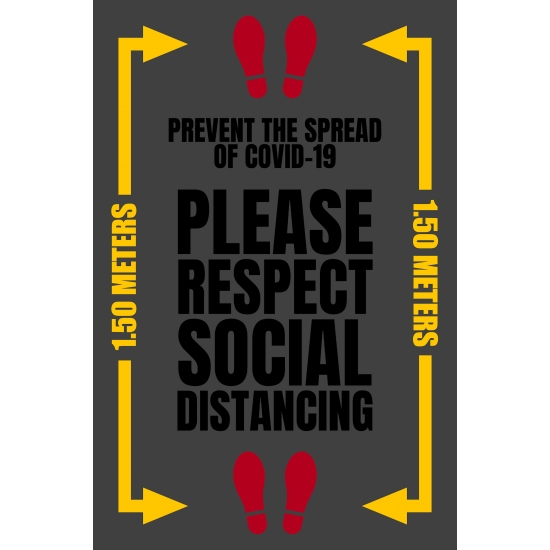 Informationsmatta Keep Distance