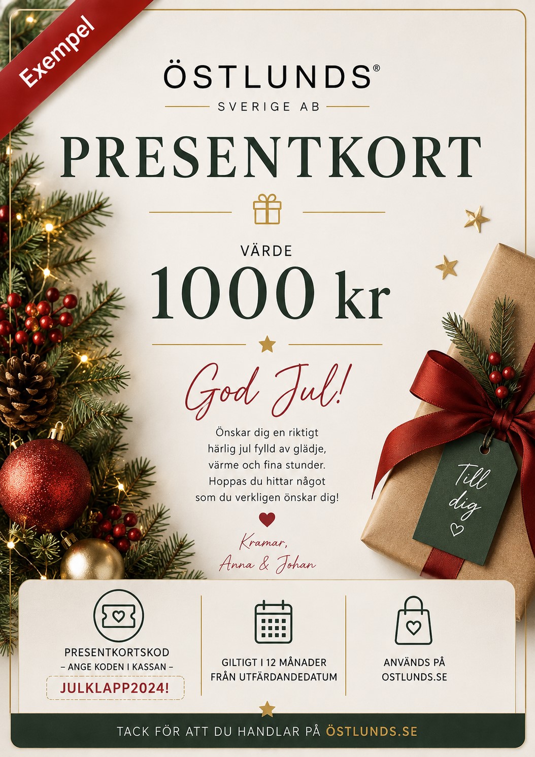 Presentkort 5000 kr - 6