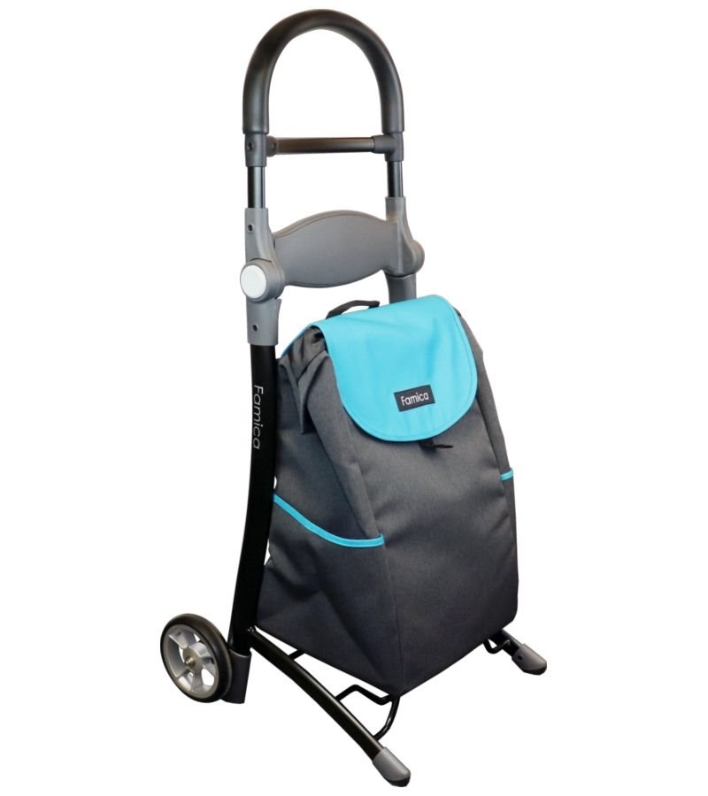 Koala shoppingvagn / väska med sits, blå / grå