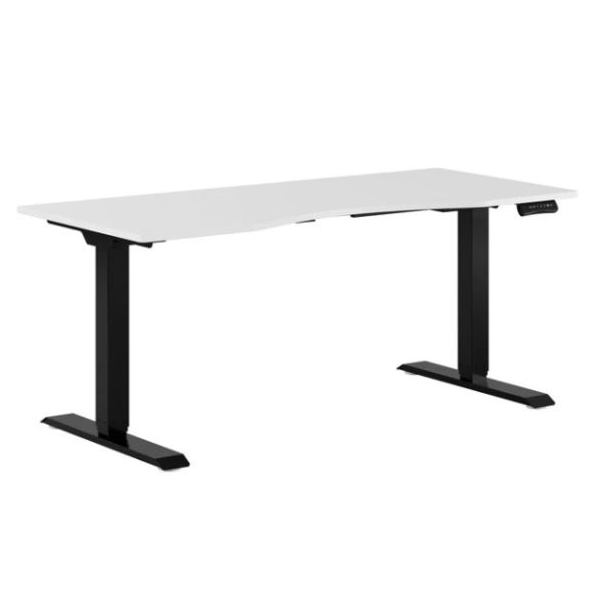 Premium höj- och sänkbart bord med maguttag, 100 kg lyftkapacitet - 3