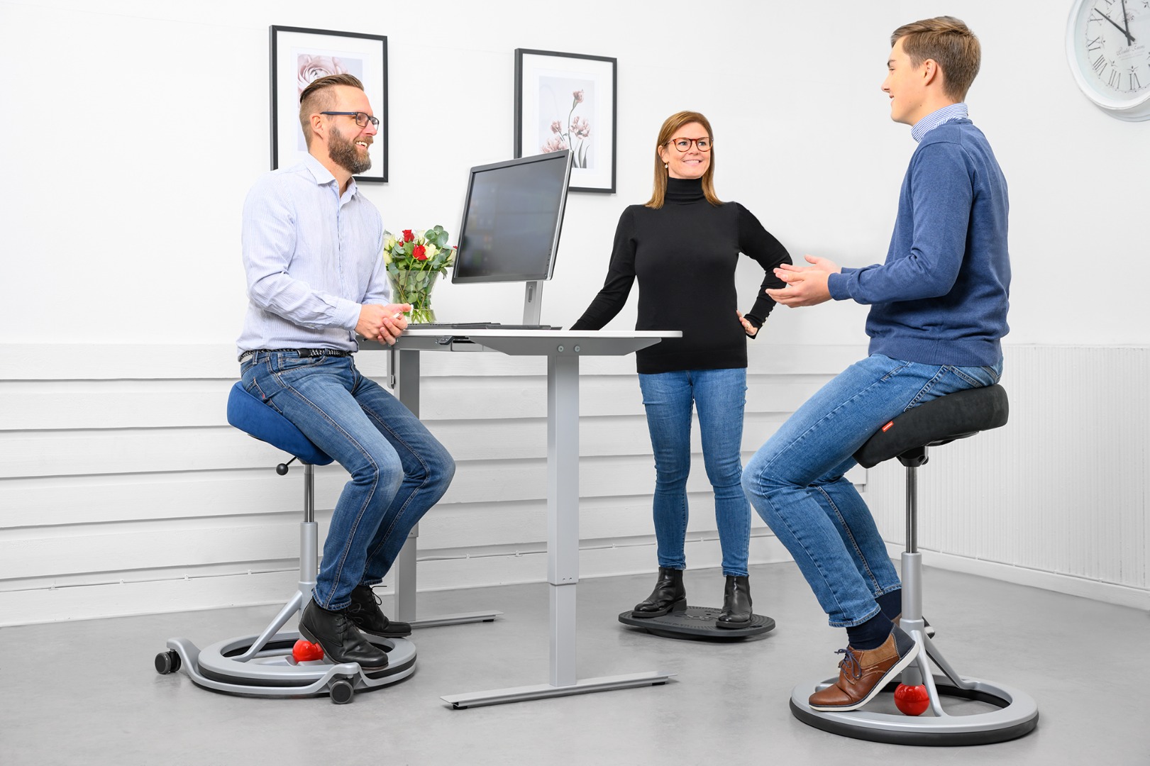 Backapp Smart Silver Grey, Alcantara Black, Red ball - 4