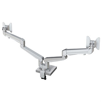 Stockholm Twin gasfjädrad monitorarm, Silver, 2 x 3-8 kg