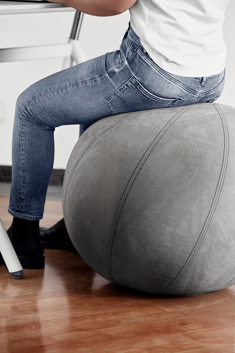 StandUp Balance Ball PVC-Free, Grey - 6