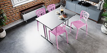 Inca stapelbar stol, rosa