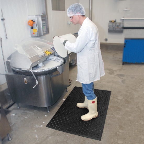 Superflow avlastande vändbar halkskydds- och dräneringsmatta i naturgummi - 6