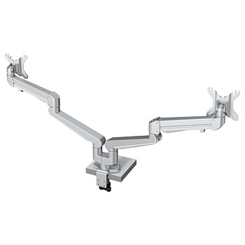 Stockholm Twin gasfjädrad monitorarm, Silver, 2 x 8-14 kg