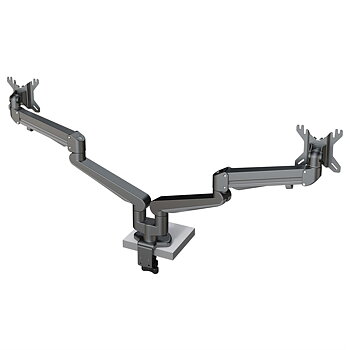 Stockholm Twin gasfjädrad monitorarm, Svart, 2 x 8-14 kg