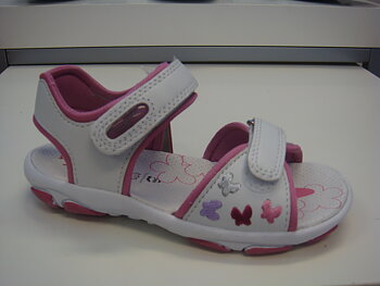 Barnsandal nappa/textil, Weiss/combi   Superfit