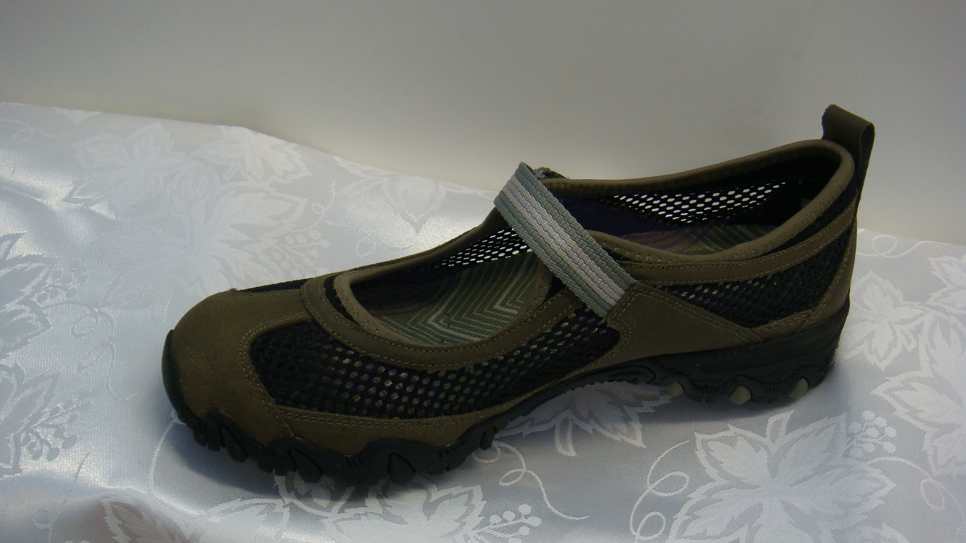 Sandal Skechers, "Open air"  ballerinamodell, oliv. - 2