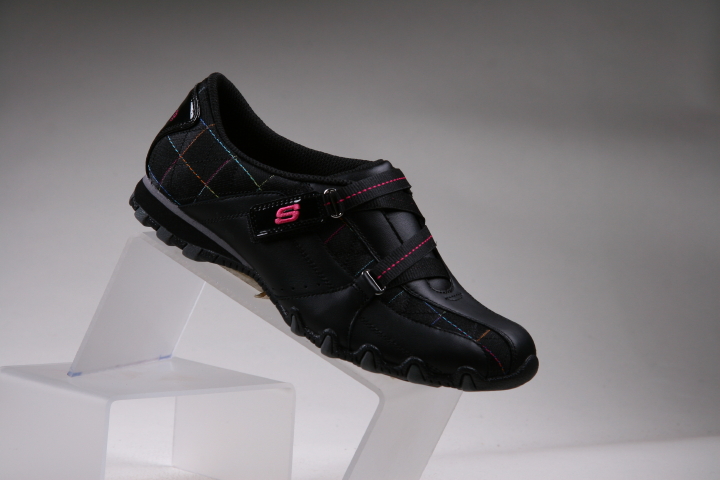 Skechers damsko i svart skinn