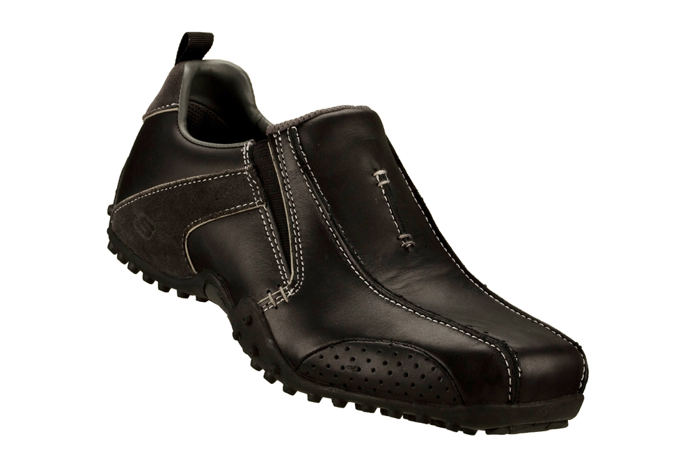 Skechers herrsko i svart skinn