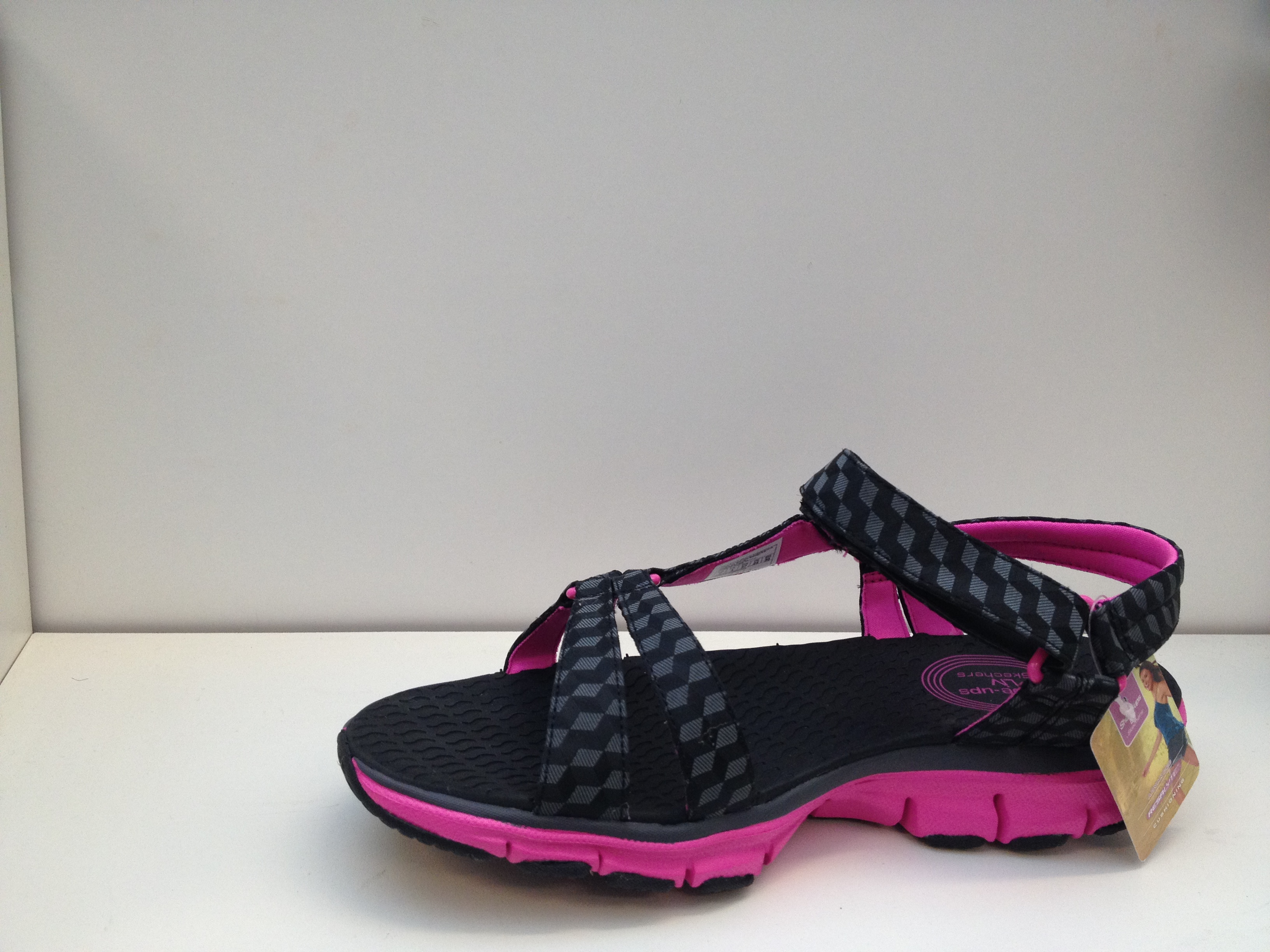 Sandal Skechers Shape-ups, svart/cerise - 3