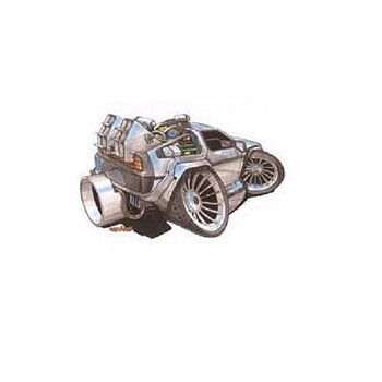 Future De Lorean Stickers.