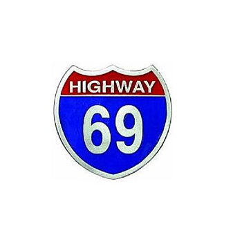 Highway 69 Buckle Buckles. (7x7cm)