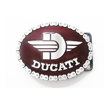 Ducati Motorcycle Chain Biker Red Buckle Buckles. (9x7 cm)