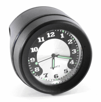Black Chrome-plated Watch De Lux XL For Handlebar 1-1/4" (25,4-32 mm) Universal.