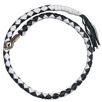 Get Back Leather whip MC Black / White.