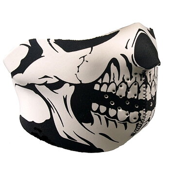 Neoprene Skull Half Mask