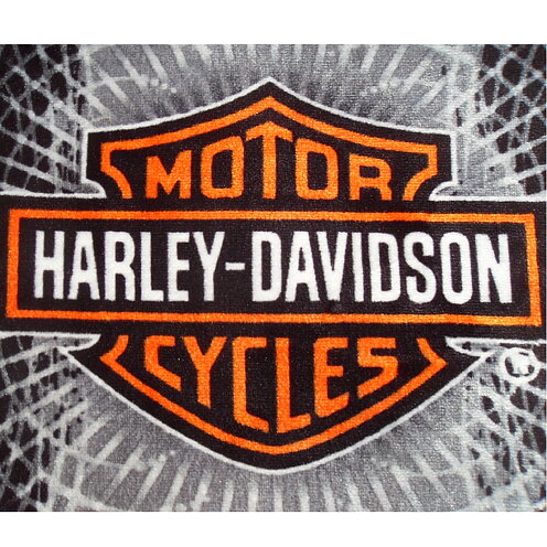 Vibes Bar Shield Round Edge Rug, Harley Davidson Rug