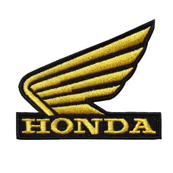 Honda Racing Patch Gold Stickereiabzeichen (8x6 cm)