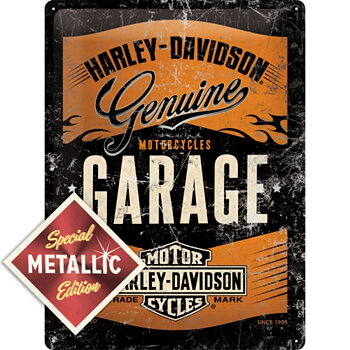 Harley - Davidson Garage Metallic- Special Edition Metallskylt (30x40 cm)