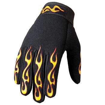 Mekanikerhandskar Yellow & Red Flame.