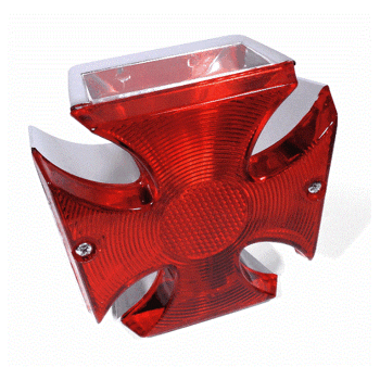 Mini Iron Cross Tail Light fits Hot Rod Chopper Harley Suzuki Bike Universal