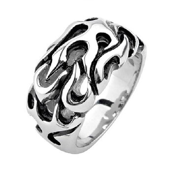 Biker Flame Ring.