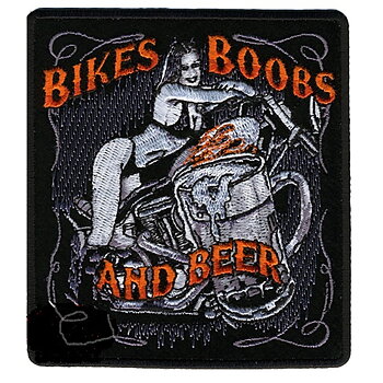 Bikes Boobs And Beer Patch Brodyrmärke.