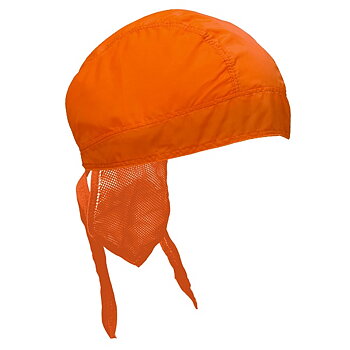 Oransje klassisk hodeplagg med bandana-lue.