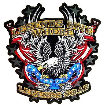 Patriotic Upwing Eagle Patch Big Brodyrmärke. (27,5x27,5cm) 